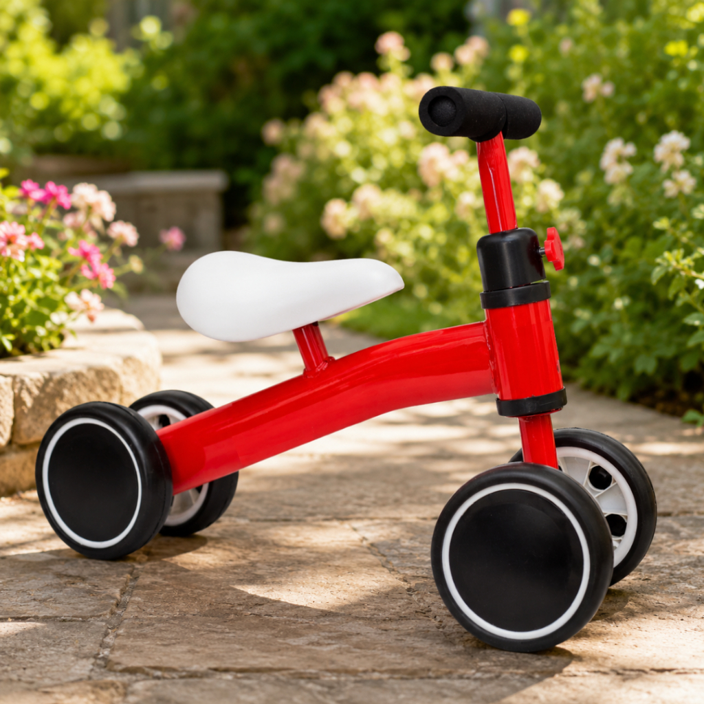 Bicicleta bike de Equilíbrio Bebês Crianças Andador baby Infantil Sem Pedal 4 Rodas - quadriciclo seguro estabilidade — imagem 2 de 2