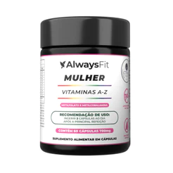 ProVit A-Z Mulher AlwaysFit | Multivitamínico com Vitaminas, Minerais e Glicina | 60 Cápsulas de 700 mg