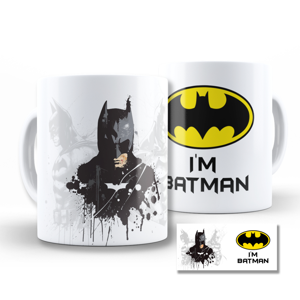 Caneca DC Comics Batman e Batfamília Asa Noturna Robin Red Robin Mulher-Gato