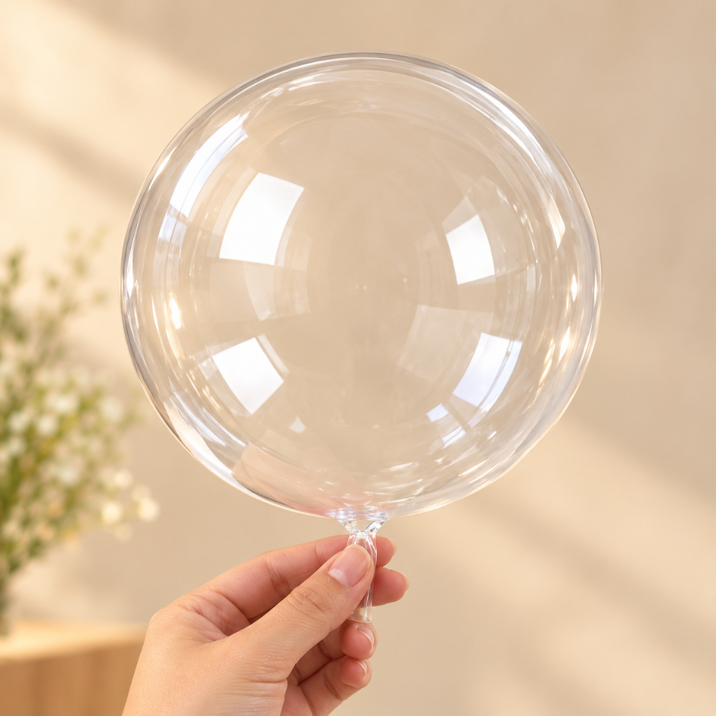 Kit 5-50 Unid Balões Bubble Cristal 10 Pol 22 Cms Transparente Superfície Lisa Ao Inflar