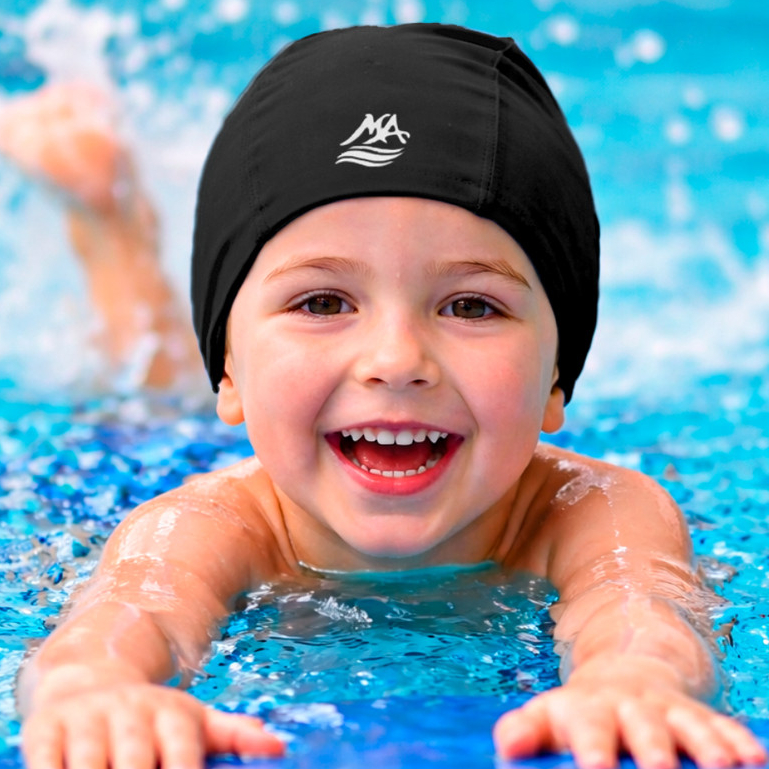 Touca Natação Infantil Menino Menina Juvenil Piscina Treino Confortável Tecido Resistente ao Cloro Unissex