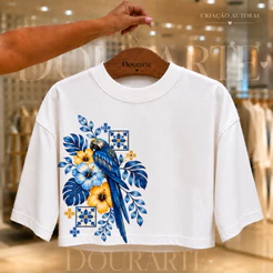 Cropped Feminino Estampado Moda Praia Estilo Carioca Rio de Janeiro - Envio Rápido