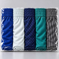 KIT 5 Cuecas Samba Canção Pijama Short de Dormir Masculino Fresquinho Confortável Estampado