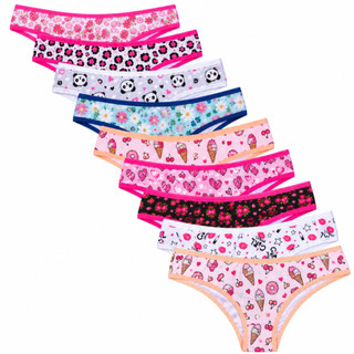 Kit 20 Calcinhas Femininas de Algodão Estampadas Com Forro Confortáveis