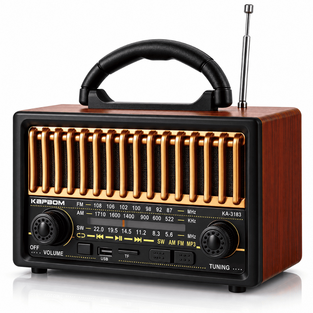 Rádio Retro Vintage Antigo Portátil Am Fm Sw Mp3 Bluetooth Usb Bateria Premium Luxo