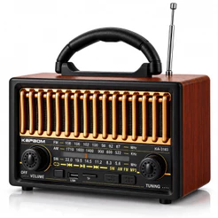 Rádio Retro Vintage Antigo Portátil Am Fm Sw Mp3 Bluetooth Usb Bateria Premium Luxo