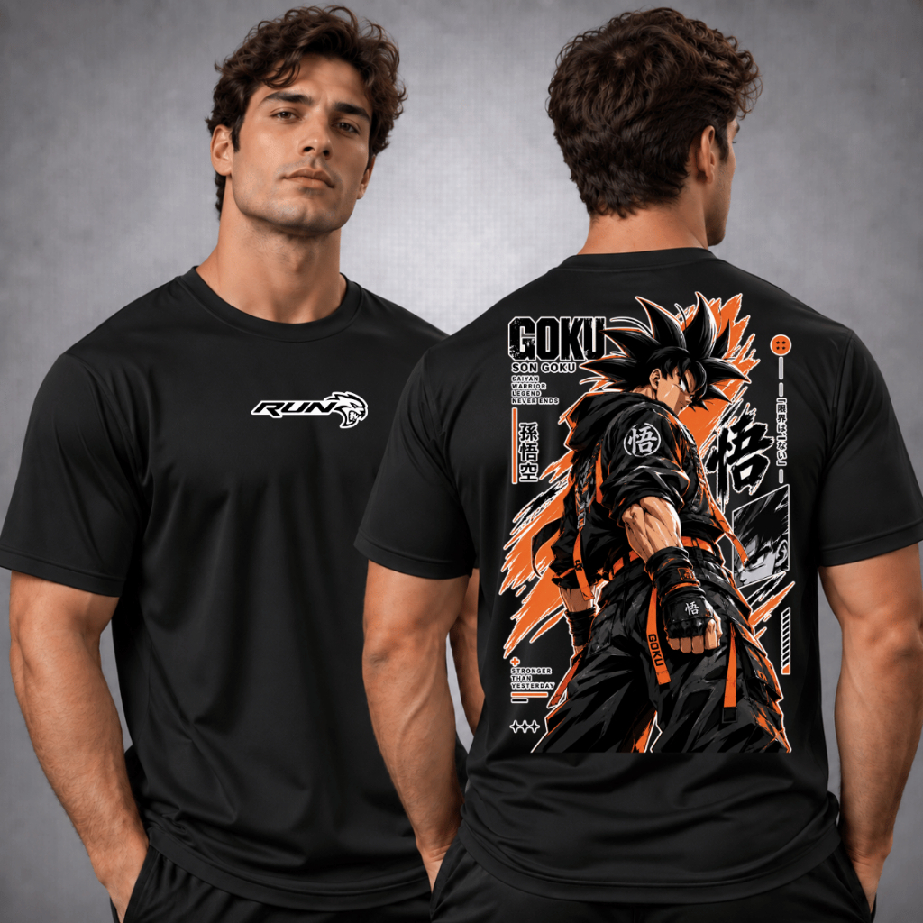 Camiseta Dry Fit Masculina Anime Treino Academia Musculação Crossfit Corrida Esportiva Respirável