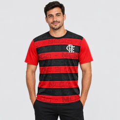 Camiseta Flamengo Shout Masculina - Vermelho e Preto