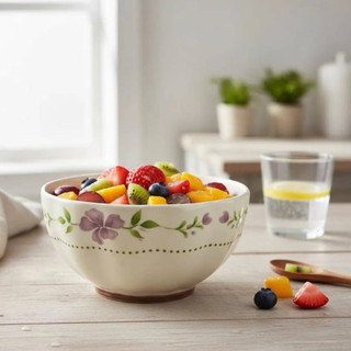 Bowl de Porcelana Floral lilás Tigela lavanda mesa posta delicada fofa