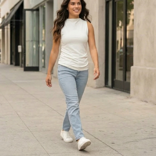 Regata Branca Blusinha Feminina Suplex Duplo Básica Moda
