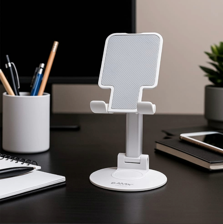 Suporte Universal de Celular Mesa Tripé Dobrável Giratório Portátil