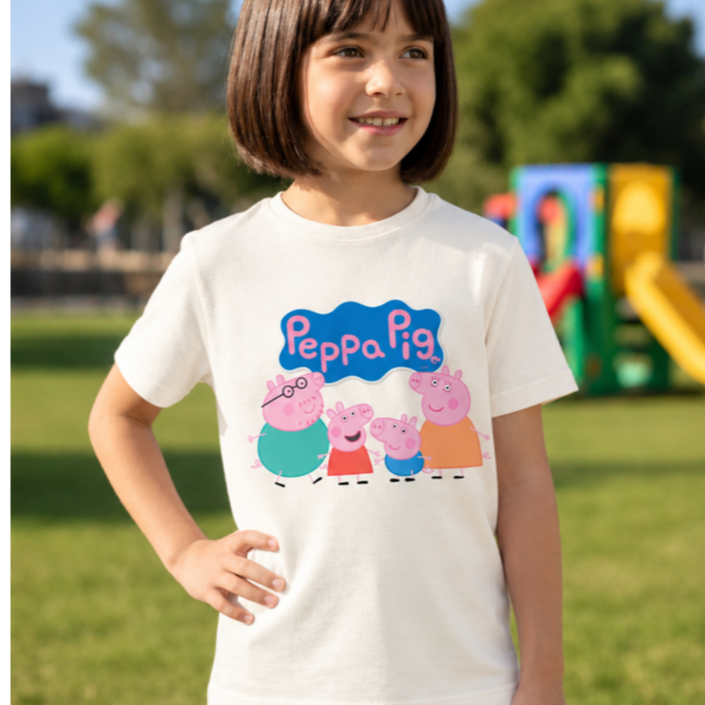 Camiseta Feminina Infantil Peppa Pig Desenho Meninas Garotas