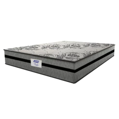 Colchão Casal Queen Gazin Com Molas Ensacadas Rubi 158x198x32cm Cinza/Preto - Suporta Até 120 Kg