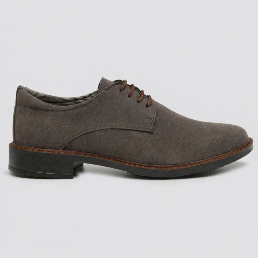 Sapato Social Masculino Oxford Camurça Com Cadarço Confortável Elegante Casual Dia a Dia para Trabalho Passeio e Eventos