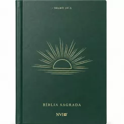 Bíblia Sagrada | NVI | Letra Normal | Capa Dura com Fitilho | Capa Luxo Verde Alegria
