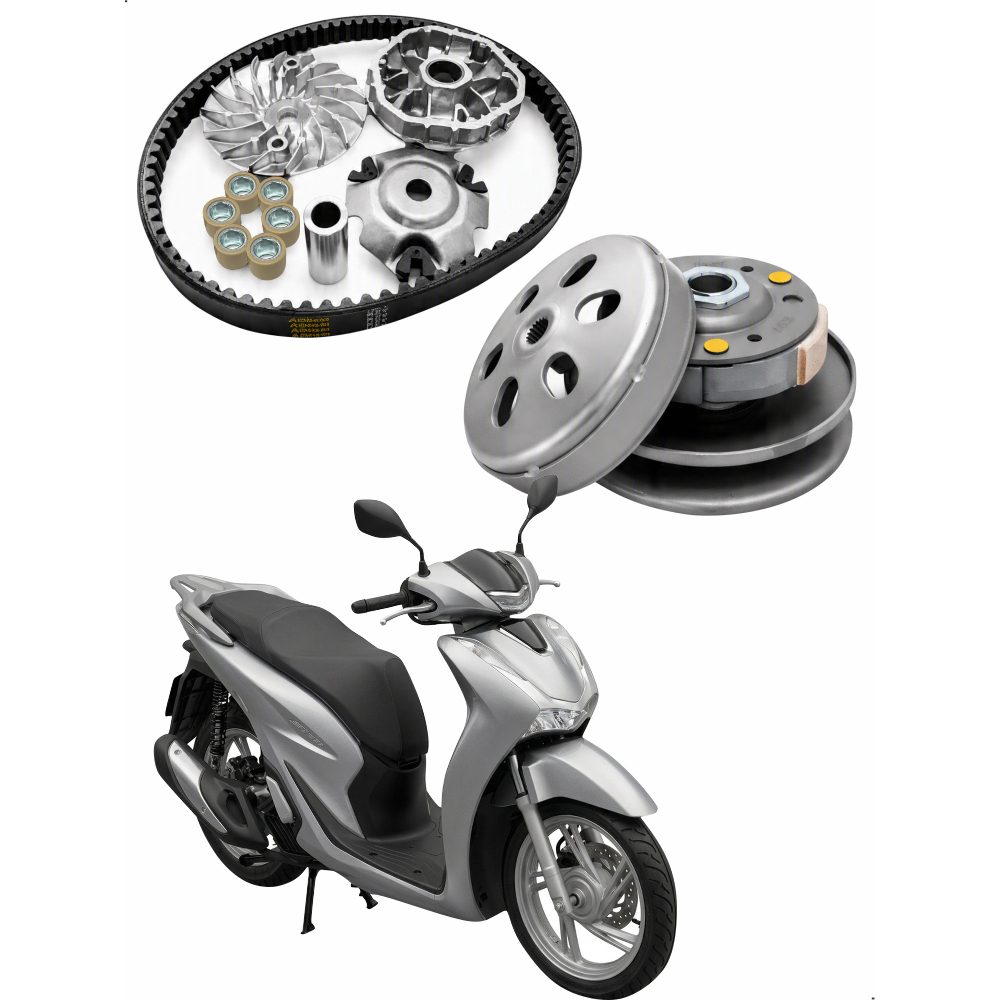 Kit Embreagem Completa CVT Primária + Secundária + Correia + Roletes Honda SH150i 2017 a 2021