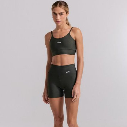 Imagem Conjunto Academia Feminino Short com Bolso e Top Preto Zero Transparência Proteção UV50+ Dry