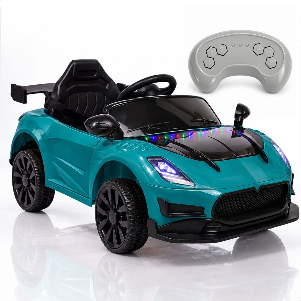 Carro Elétrico Infantil 6V Esportivo com Controle Remoto Luz Som Bateria Recarregável Passeio Menino