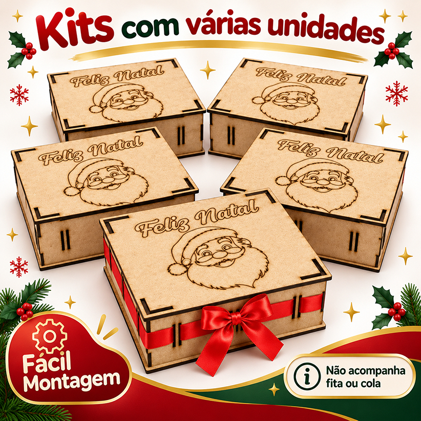 Oferta Caixa Passa Fita MDF Especial Natal, Halloween e Dia dos Professores Presente Lembrancinhas