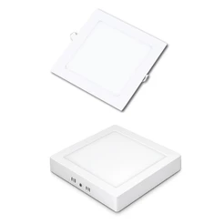 Luminaria painel led 12w/18w/24w plafon Embutir/ Sobrepor Branco Frio 6500K Bivolt