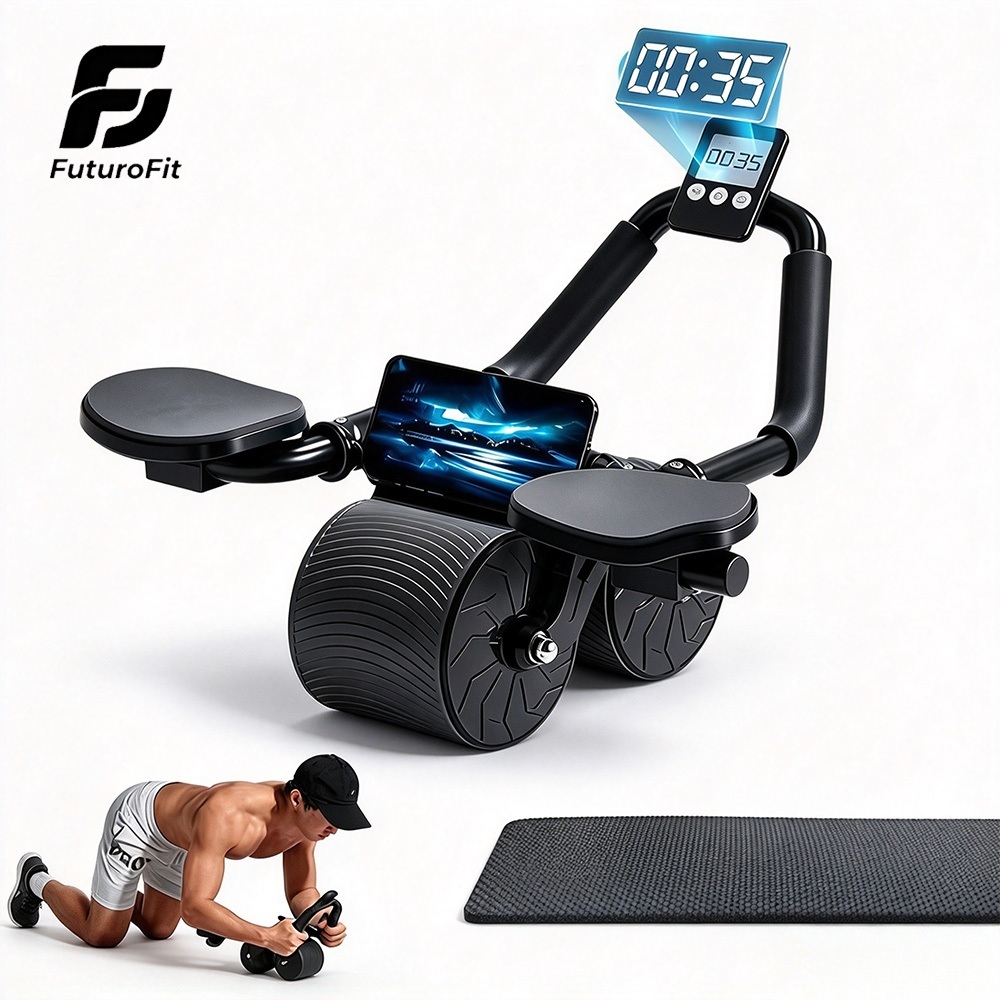 Roda Abdominal Rebote Automático com Contador Digital