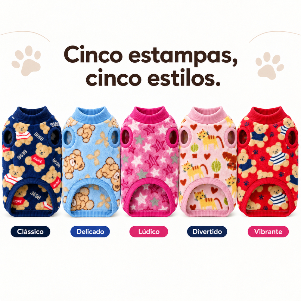 Kit C/3 Roupinhas Soft Inverno Para Cães e gatos Pequeno e Grande Porte 100% Soft — imagem 2 de 2