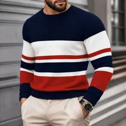 Suéter Masculino de Tricô em Lã Grossa Blusa de Frio Agasalho Quente para Inverno Manga Longa Casual Confortável