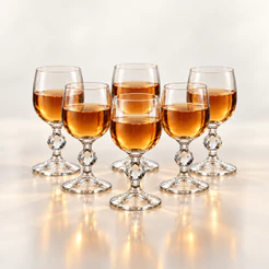 Jogo De 6 Taças Para Licor 50ml Claudia Crystal Bohemia