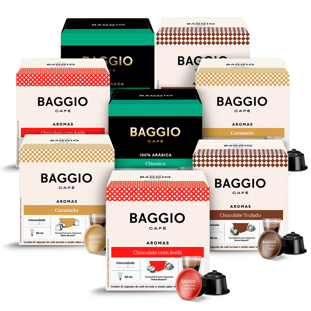 Baggio Café Kit Completo 80 Cápsulas para Dolce Gusto
