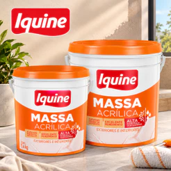 Massa Acrílica Áreas Interna Externa iquine Massa Acrílica Resistente à Intempéries Massa Acrílica Fácil Lixar Excelente