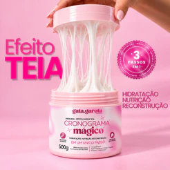 Mascara Cronograma Capilar 3 em 1 Efeito Teia – Hidratação, Nutrição e Reconstrução 500g | Gata Garota