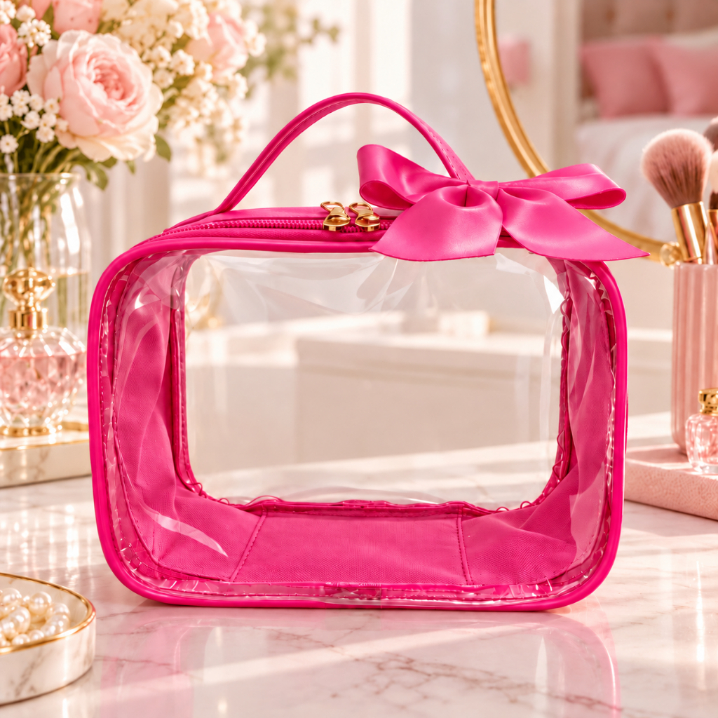 Necessaire Bolsa Organizadora Transparente Viagem Maternidade Maquiagem Feminina
