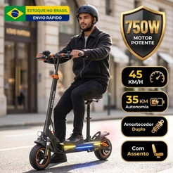 HONEYWHALE T4A Patinete Elétrico Dobrável Scooter 750W (MAX), Velocidade 45 KM/H, 35 KM Autonomia