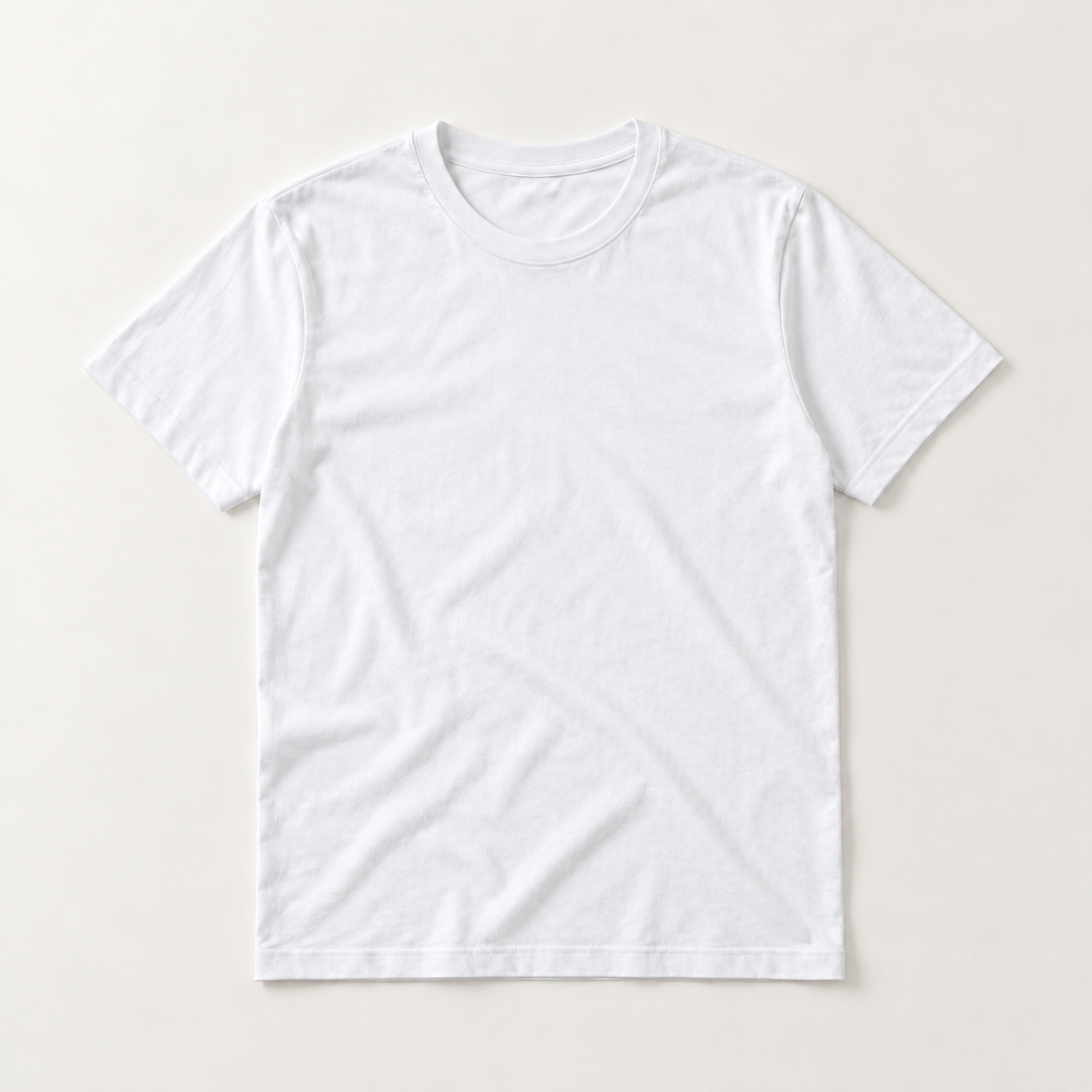 Camiseta Masculina Básica Lisa Branca 100% Algodão Malha OE