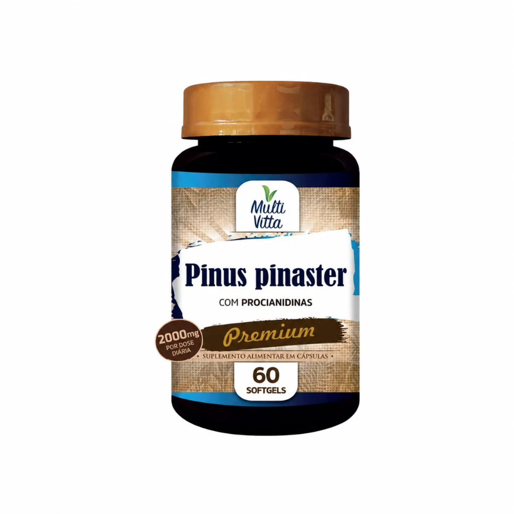 Pinus Pinaster com Procianidinas 2000mg 60 Softgels - Multivitta