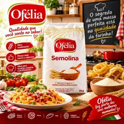 SEMOLINA DE TRIGO OFÉLIA – PACOTE COM 5 KG