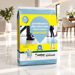 Argamassa Porcelanato e Piso Sobre Piso Quartzolit Argamassa Uso Interno 20kg Argamassa Secagem Rápida Branco