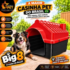 CASINHA CASA DE CACHORRO GRANDE PORTE N8 MEC PET MAIOR DO BRASIL