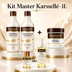 Kit Shampoo 1LT + Condicionador 1LT + Máscara 500g + Oleo 7ml OU 60ml - Karssellé