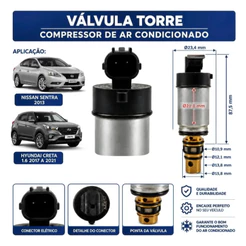 Válvula Torre Compressor Creta 1.6 2017 A 2021 / Sentra 2013 *