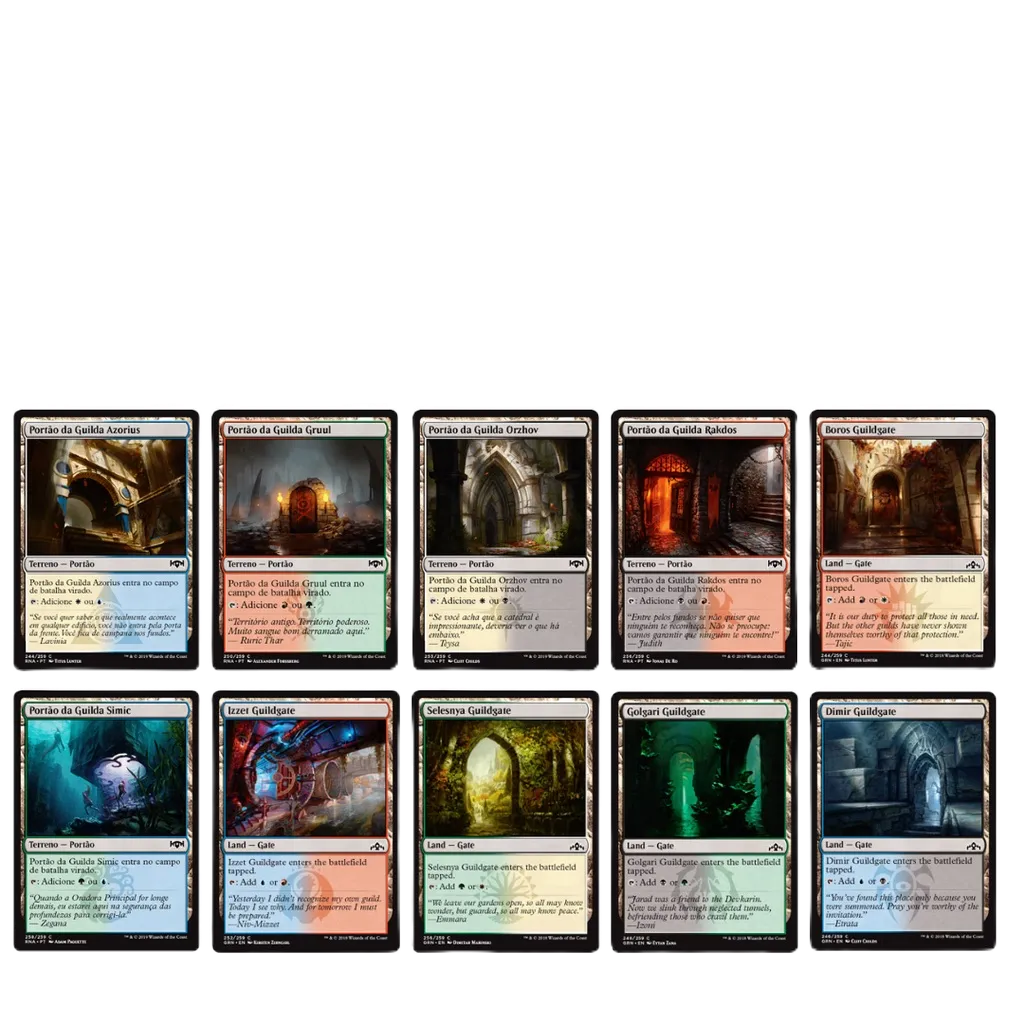 40 Terrenos q geram 2 manas diferentes, Excelente para montar decks mais d 1 cor Magic The Gathering MTG