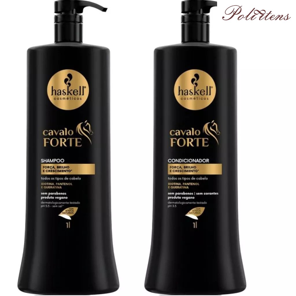 Kit Haskell Cavalo Forte Shampoo 1 Litro  + 1 Condicionador 1 Litro