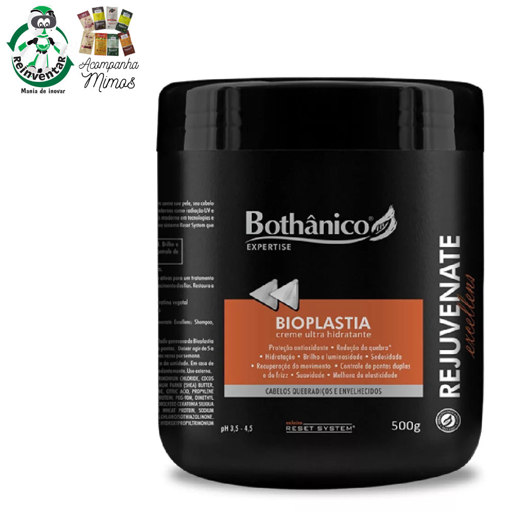 Máscara Bioplastia Rejuvenate Excellens Bothânico 500g em Oferta na Shopee