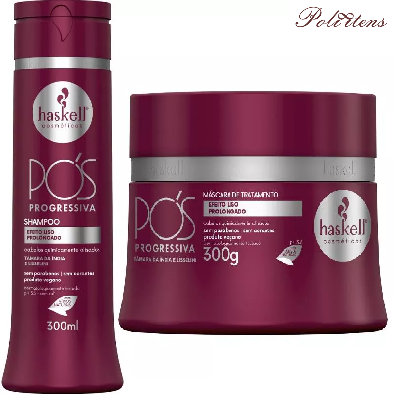 Kit Haskell Pós Progressiva Shampoo 300ML  + 1 Mascara 300ML