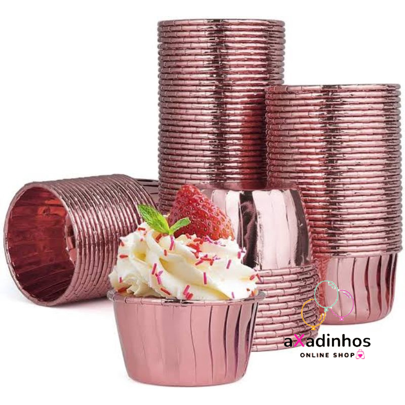 Forminha / copinho descartável para Cupcake Muffin  - em alumínio em Oferta na Shopee