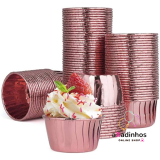 Forminha / copinho descartável para Cupcake Muffin  - em alumínio em Oferta na Shopee