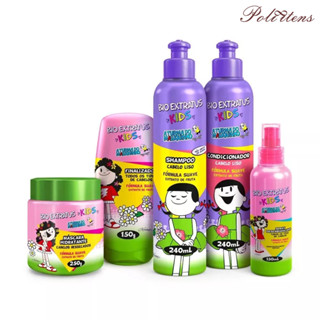 Kit de tratamento linha infantil Kids Cabelo liso Bio Extratus
