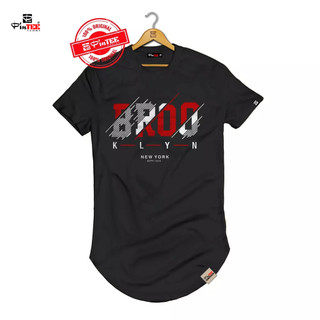 Camiseta Longline Stree Wear Blusa Brooklyn Camisa Pintee em Oferta na Shopee
