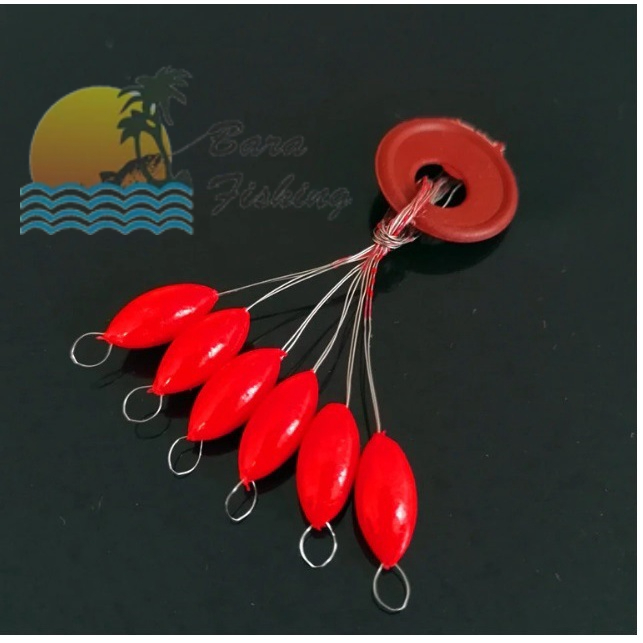 60 Mini Boia de Pesca, Boia Japonesa, Flutuador, Micro boia. TAMANHO "G" - VERMELHO. Pesqueiro, Praia, Rios e Lagos.