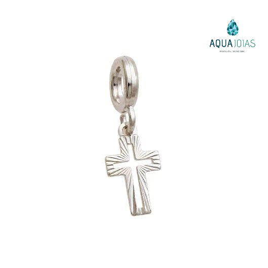 Pingente berloque Cruz vazada prata 925 em Oferta na Shopee